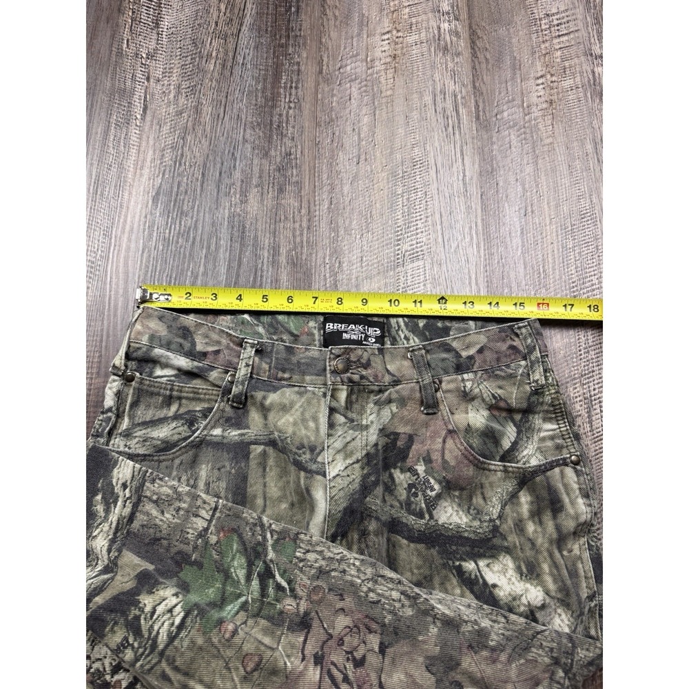 Mossy Oak Pants Mens 31x31 Double Knee Camo Denim Jeans Breakup Infinity Hunting - Picture 4 of 8